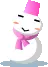 Pink Snowman/Woman