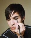 Pete Wentz putting some "Guyliner"