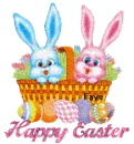 Pink and Blue Rabbits