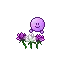 Cute Purple Smiley Picking Flowers