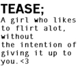 tease def