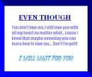 Even Though