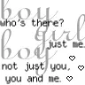 Boy, girl, boy