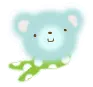 blue kawaii teddy bear