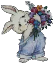 Bunny w/flowers