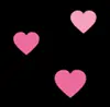 Black and pink hearts