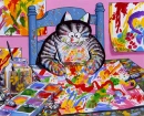Artsy kitty !