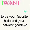 i want to