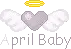 April Baby Heart With Wings