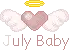 July Baby Heart With Wings