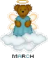 March Angel Teddy Bear