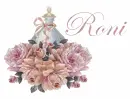 Pink Flowers & Bottle - Roni