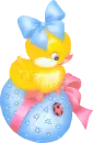 chick on egg