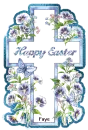 Floral Cross Blue