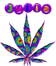 Julia with Pot Leaf