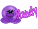 Purple fuzzy Mandy