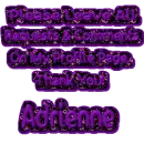 *~Adrienne Requests and Comments~*