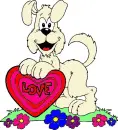 dog with heart