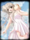 Girl and monkey 