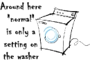 Normal is only a setting on the washer