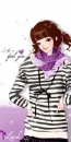 purple scarf