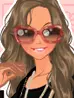 stylish rich brunette girl