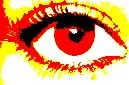 Girl's burning eye