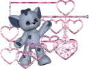 kitty and hearts