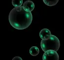 Floating colorful bubbles