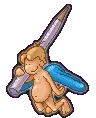 angel holding pencil