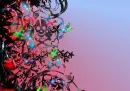 Skulls and punk stars background