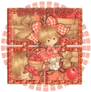 girl and apples