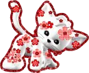 kitty with flowers