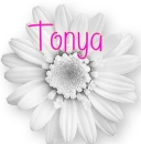white flower with name