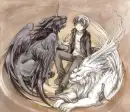 Boy and creatures