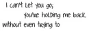 cant let you go