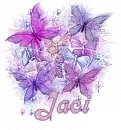 Jaci - Glittering Purple Butterflies