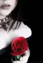 holding a red rose