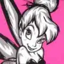 Tinkerbell-pink black white