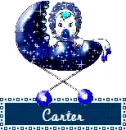 Carter name with boy baby in carriage