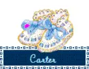 Carter name with baby booties