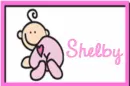 Shelby name with crawling baby girl