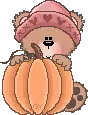 Cute Teddy Bear With Pumpkin