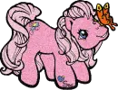 Pink Pony With Butterfly