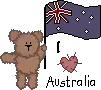 I Love Australia Cute Teddy Bear