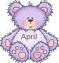 Cute April Teddy Bear