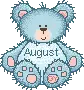 Cute August Teddy Bear