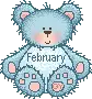 Cute February Teddy Bear