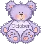 Cute October Teddy Bear