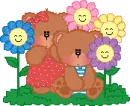 Cute Teedy Bears With Smiling Flowers